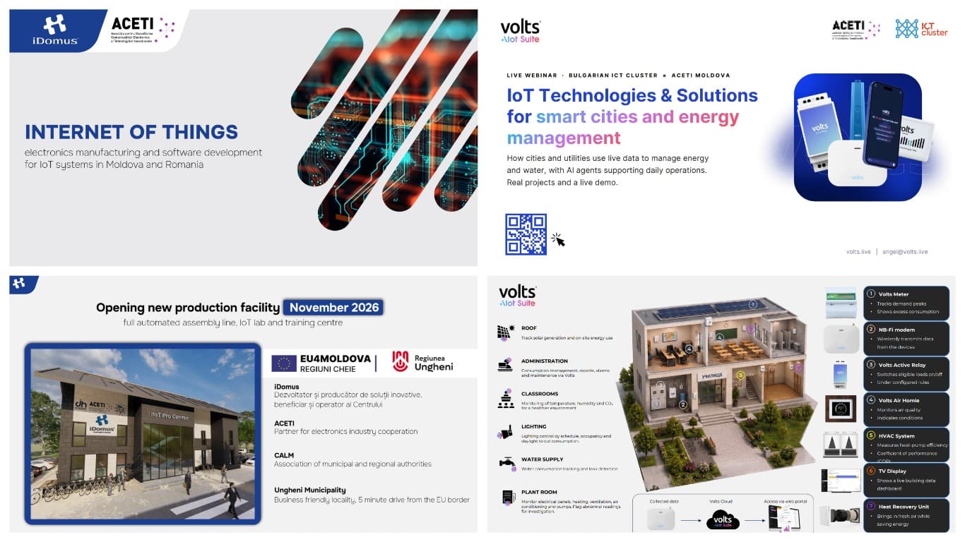 EDIH-urile din Moldova și UE își unesc expertiza pentru comunități mai inteligente și conectate: webinar despre soluții IoT pentru orașe inteligente și managementul energiei